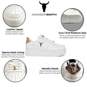 Windsor Smith Witte Chunky Leren Sneakers - Rich