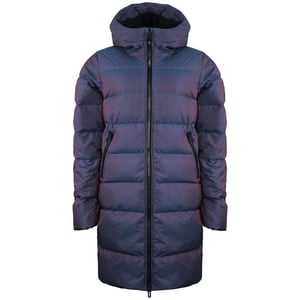 Under Armour ColdGear Navy Blue Womens Iridescent Parka Hooded Coat 1365812 422