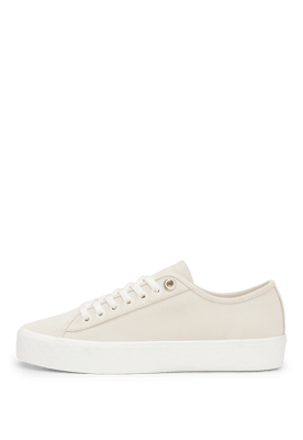 Women's Boss AidenLM Tennis Trainers in White