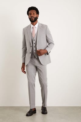 Slim Fit Light Grey Essential Suit Jacket