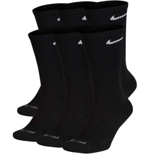 Nike Everyday Plus Cushioned Training Crew Socks (6 Pairs) Black