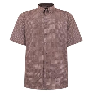 Men's Fitzgerald London Short Sleeve Shirt Plus Size with Trendy Sandy Circles Design