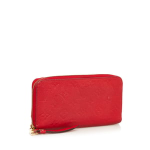 Vintage Louis Vuitton Monogram Empreinte Zippy Wallet Red