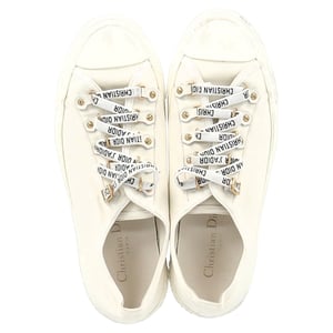 Christian Dior Walk’N’Dior Sneakers i vitt bomullscanvas