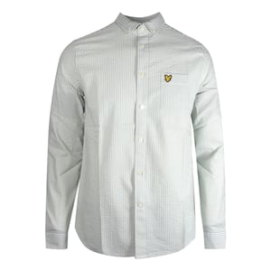 Lyle & Scott Seersucker Strike Långärmad Grön Skjorta