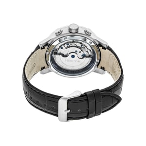 Heritor automatisch Hannibal semi-skelet lederen band horloge