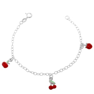 Orphelia 'Apple' Kinder 925 Sterling Zilveren Set: Armband + Oorbellen - Zilver SET-7149/1
