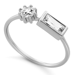 Orphelia 'Madelyn' Dames 925 Sterling Zilveren Ring - Zilver ZR-7583