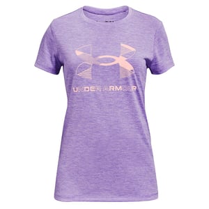 Under Armour Twist Groot Logo Kinderen Paars T-Shirt