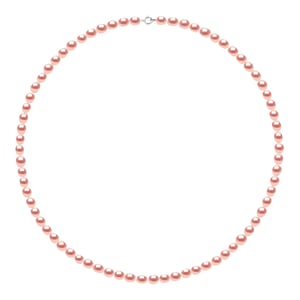 Rank ketting kralen Zoetwater 4-5mm Rice Grain Rozen Witte Goud 18 Karaat