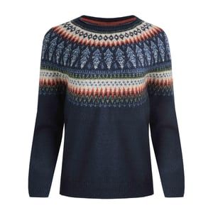 Weird Fish Womens/Ladies Lowell Fair Isle Eco Friendly Jumper (Navy)