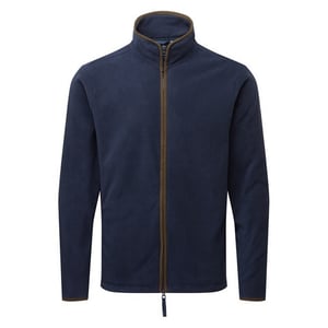 Premier Mens Artisan Fleece Jacket (Navy/Brown)