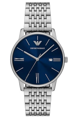 Emporio Armani Minimalistische Zilveren Herenhorloge AR11674