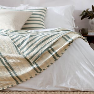 Yard Woven Stripe Cotton Bedspread