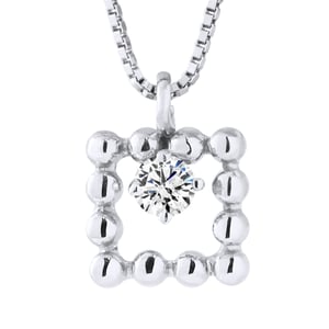 Ketting Diamonds 0.050 Cts Wit Goud 18 Karaat