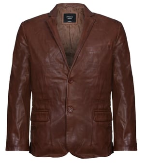 Jas Leren Blazer Zachte Italiaanse getailleerde jas