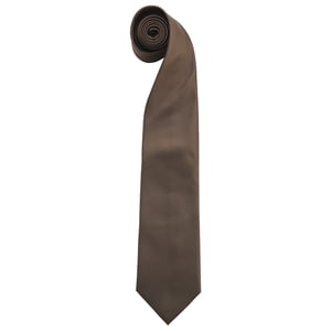 Premier Mens “Colours” Plain Fashion / Business Tie (Brown)