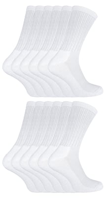 12 par multipack bambu-sportstrumpor för barn | Sock Snob | mjuka, andningsaktiva, atletiska löparstrumpor | perfekta strumpor för gymnastik och idrottsdagar - vit