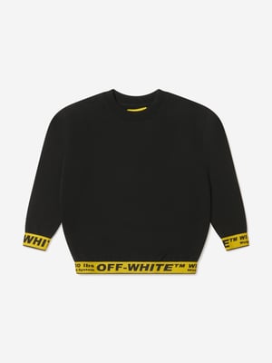 Off-White Boys Cotton Crew Neck Industrial Sweatshirt