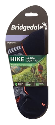 Bridgedale - Womens Hiking Merino Low Socks - Navy / Candy