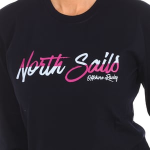 Långärmad sweatshirt med rund halsringning 9024250 dam