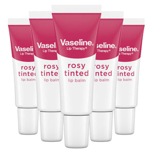 5x Vaseline LipTherapy Rosy Tinted LipBalm For Instant Softness & Pink Hint, 10g