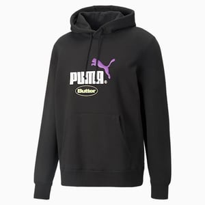 Puma x Butter Goods Long Sleeve Black Pullover Men Graphic Logo Hoodie 532438 01