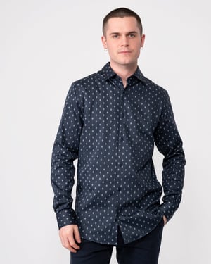 Ted Baker Ardea heren shirt met lange mouwen en geometrische print