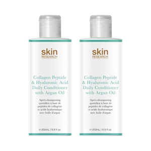 Skin Research Collagen Peptide & Hyaluronic Acid Daily Conditioner with Argan Oil 250ml Twin Value Savings Pack