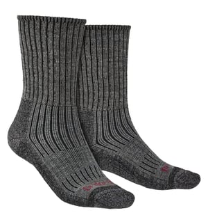Bridgedale - Mens Hiking Midweight Merino Wool Socks - Charcoal