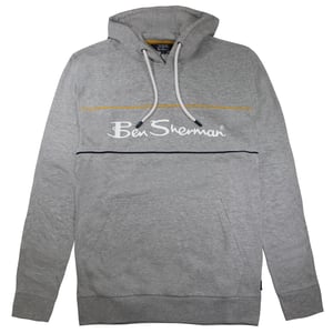 Ben Sherman Logo Mens Grey Hoodie
