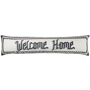 furn. Welcome Home Mosaic Message Velvet Draught Excluder