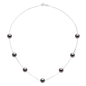 Ketting Echt 7 Echte Gecultiveerde Tahiti ParelEN DOOR Rond 7-8 mm