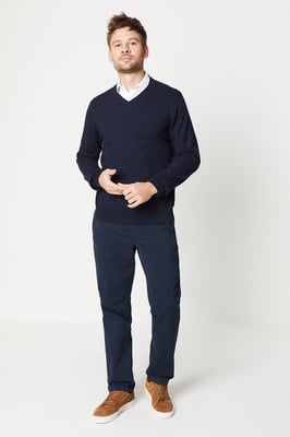 Cotton Rich V Neck Jumper