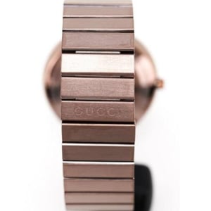 Gucci YA133317 In elkaar grijpende bruine wijzerplaat Unisex horloge
