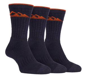 3 Pairs Mens Heavy Cushioned Breathable Outdoor Cotton Hiking Socks