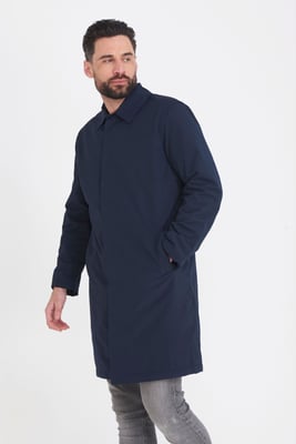Carter & Jones Fleece Lined Raincoat in Navy