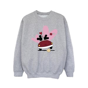 Disney Meisjes Mickey Mouse Car Print Sweatshirt (Sportgrijs)