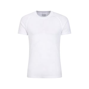 Mountain Warehouse Heren Talus Ronde Hals Thermo Top met Korte Mouwen (Wit)