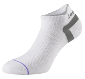 1000 Mile - Mens Ultimate Low Cut Double Layer Moisture Wicking Trainer Socks - White
