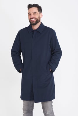 Carter & Jones Fleece Lined Raincoat in Navy