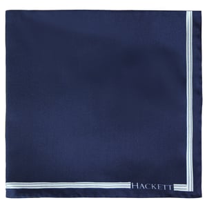 Hackett Londen Satijn Effen Heren Zakdoek Navy