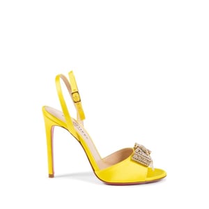 Satin Bow Sandal - Yellow