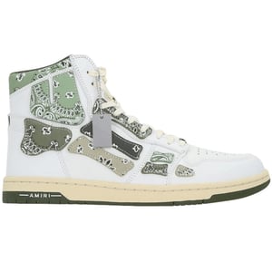 Amiri Bandana Skel Top High Top Olive Green Sneakers