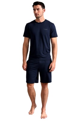 Ted Baker Pyjama Shorts | Mens Casual Lounge Wear Pyjama Bottoms with Pockets - Navy
