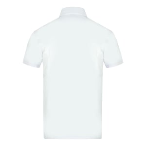 Aquascutum Aldis Brand London Logotyp Vit Pikétröja