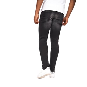 Crosshatch Mens Barbeck Slim Jeans (Black Wash)