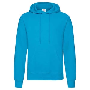 Fruit of the Loom Unisex Classic Hoodie för vuxna (Azurblått)