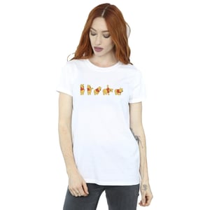 Disney Womens/Ladies Winnie The Pooh Stretching Cotton Boyfriend T-Shirt (White)