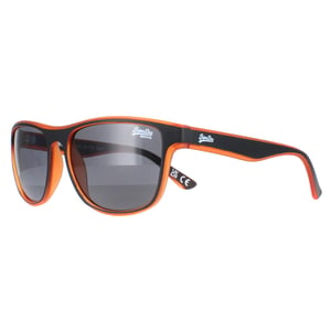 Superdry Rockstep 104 matzwart oranje donkergrijze zonnebril